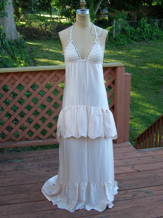 Patrizia Pepe Dresses & Skirts - RARE nwt Patrizia Pepe size 8 Silk and Crochet Maxi Dress Light Petal Pink color